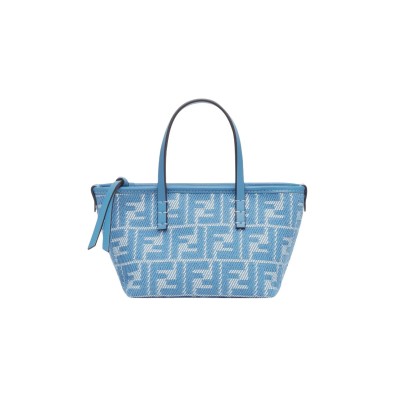 FENDI ROLL MINI FABRIC BLUE 8BS096AUPXF1SKL (15.5*13*11cm)